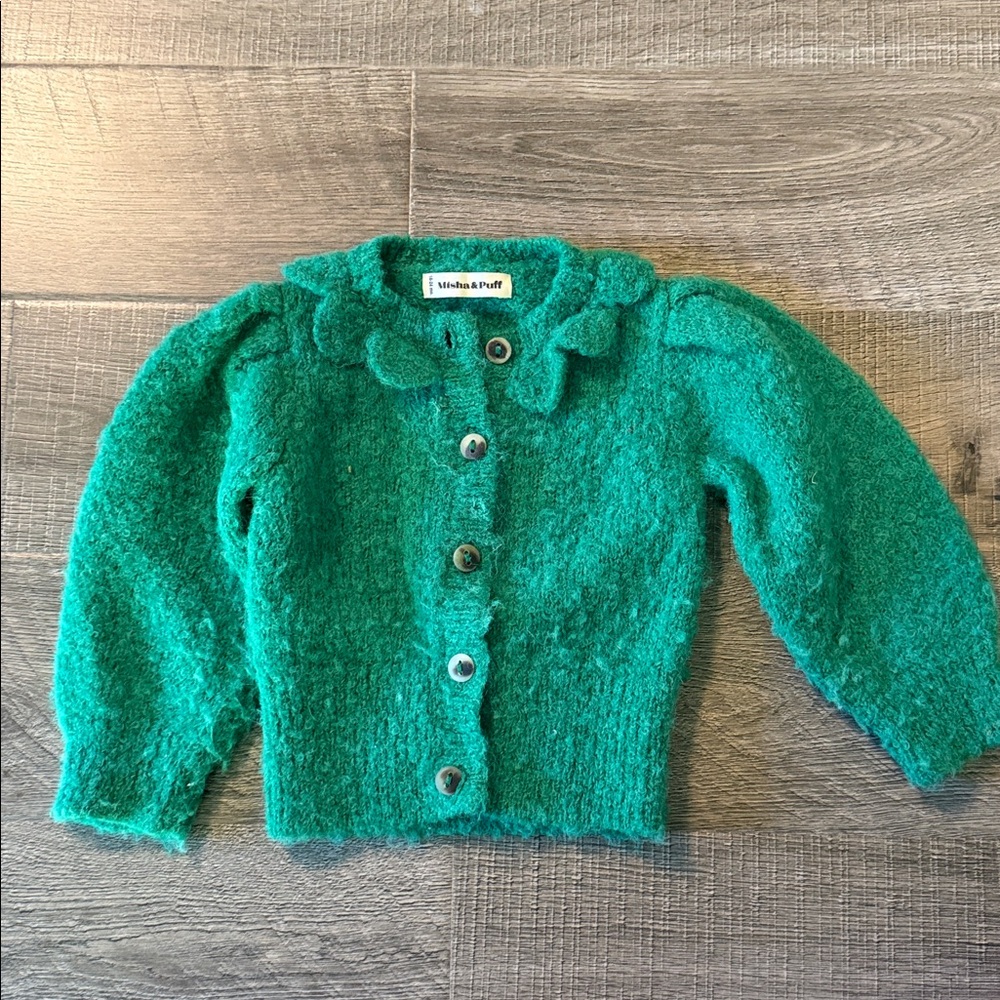 Misha and Puff baby 100% Alpaca Cardigan size 18-24 months